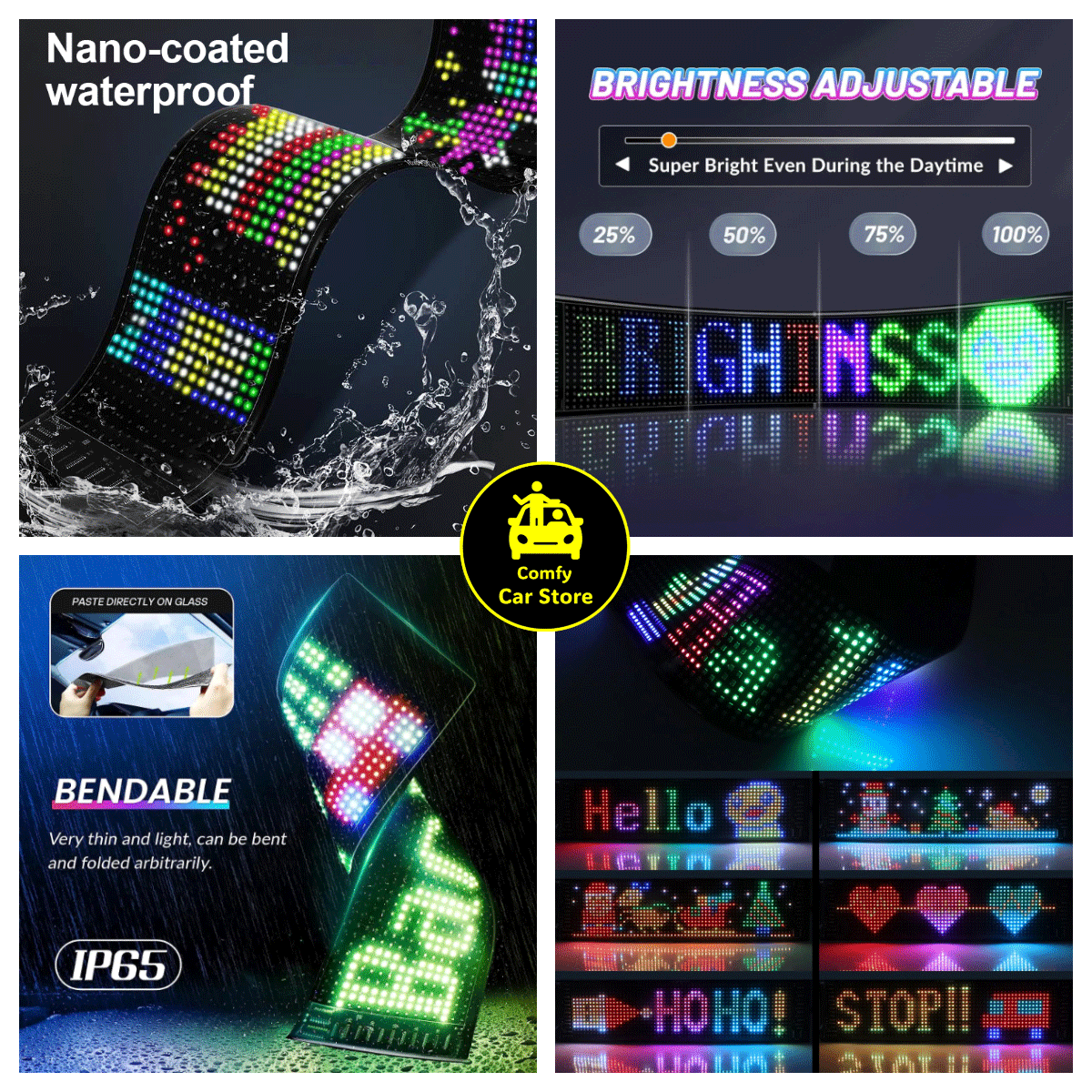 ComfyCarβ’ RGB LED Pixels Matrix Panel