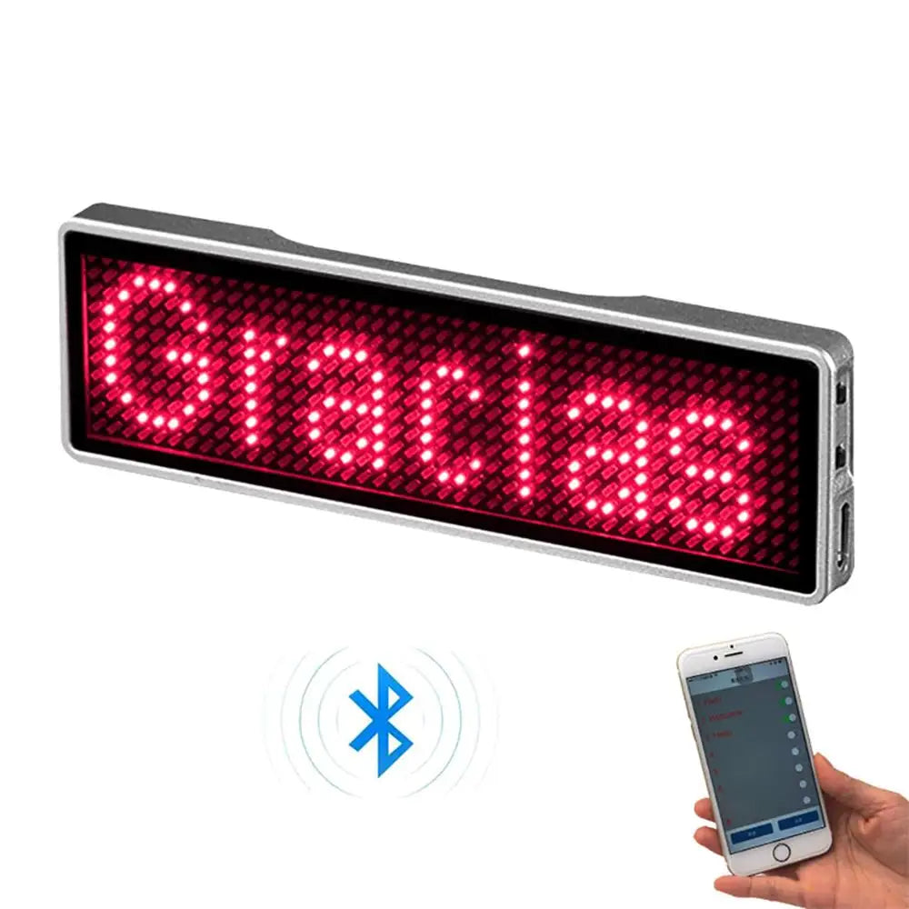 ComfyCar™ Rechargeable Programmable Bluetooth LED Badge