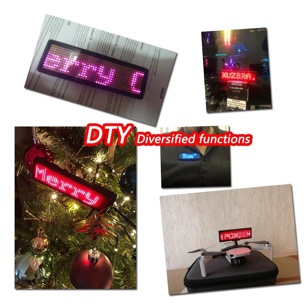 ComfyCar™ Rechargeable Programmable Bluetooth LED Badge