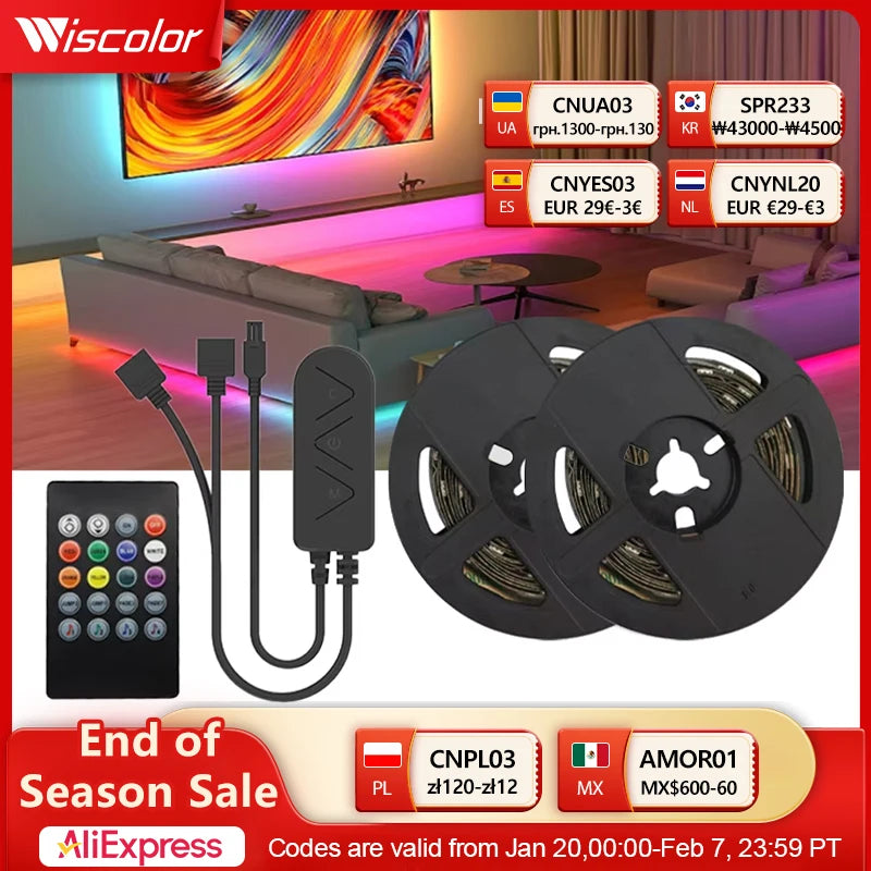 LED Lights Flexible Sync Color 9.8 ft