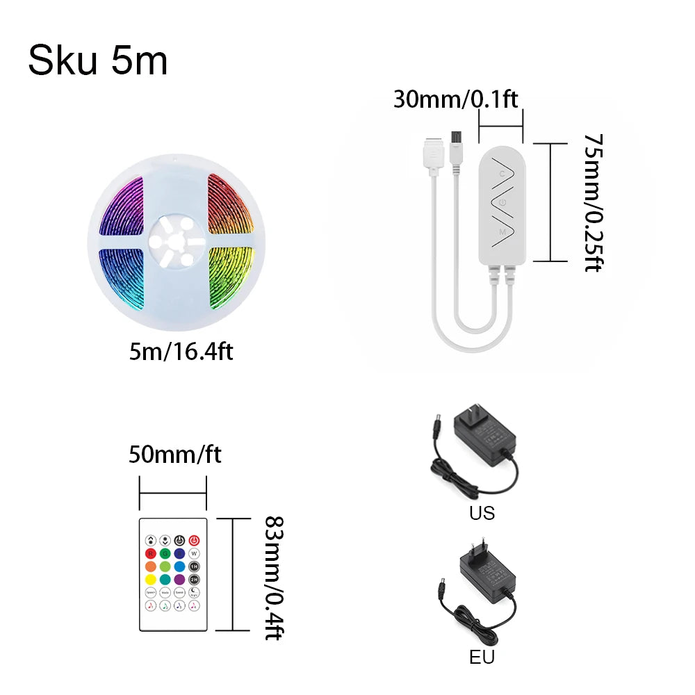LED Lights Flexible Sync Color 9.8 ft