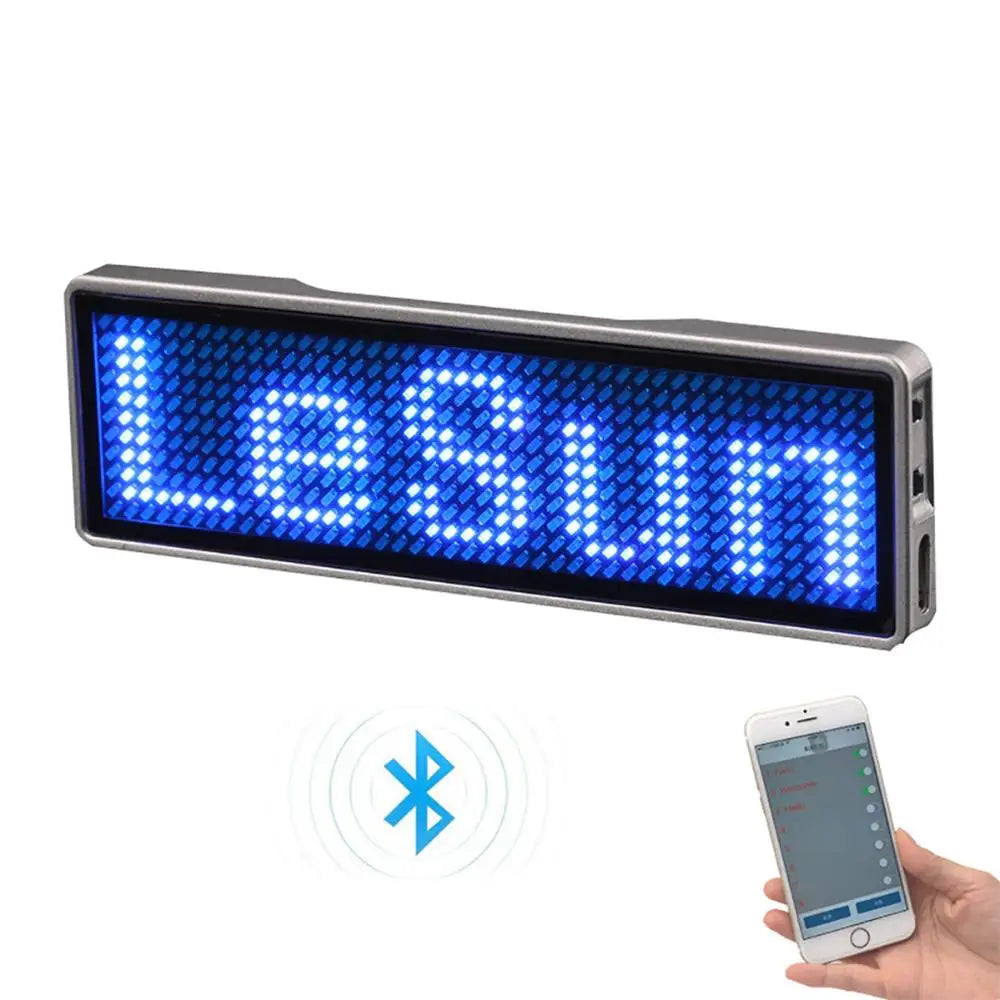 ComfyCar™ Rechargeable Programmable Bluetooth LED Badge