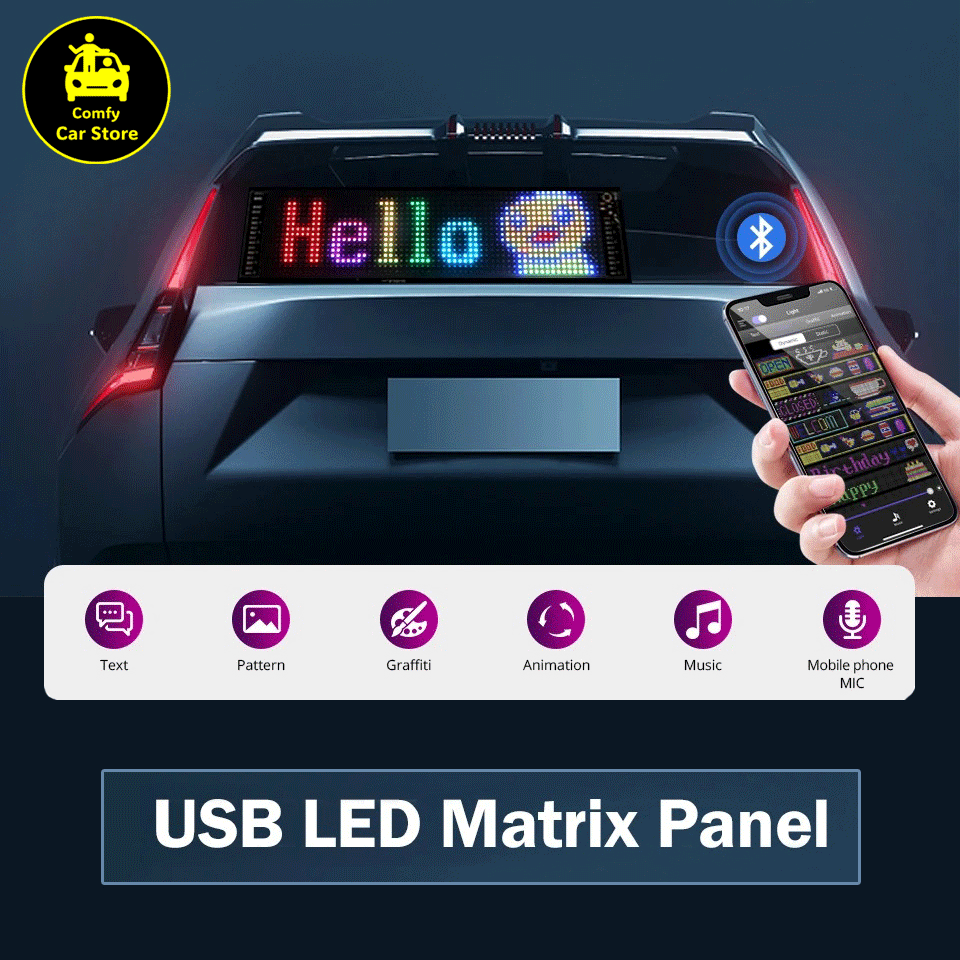 ComfyCar™ RGB LED Pixels Matrix Panel