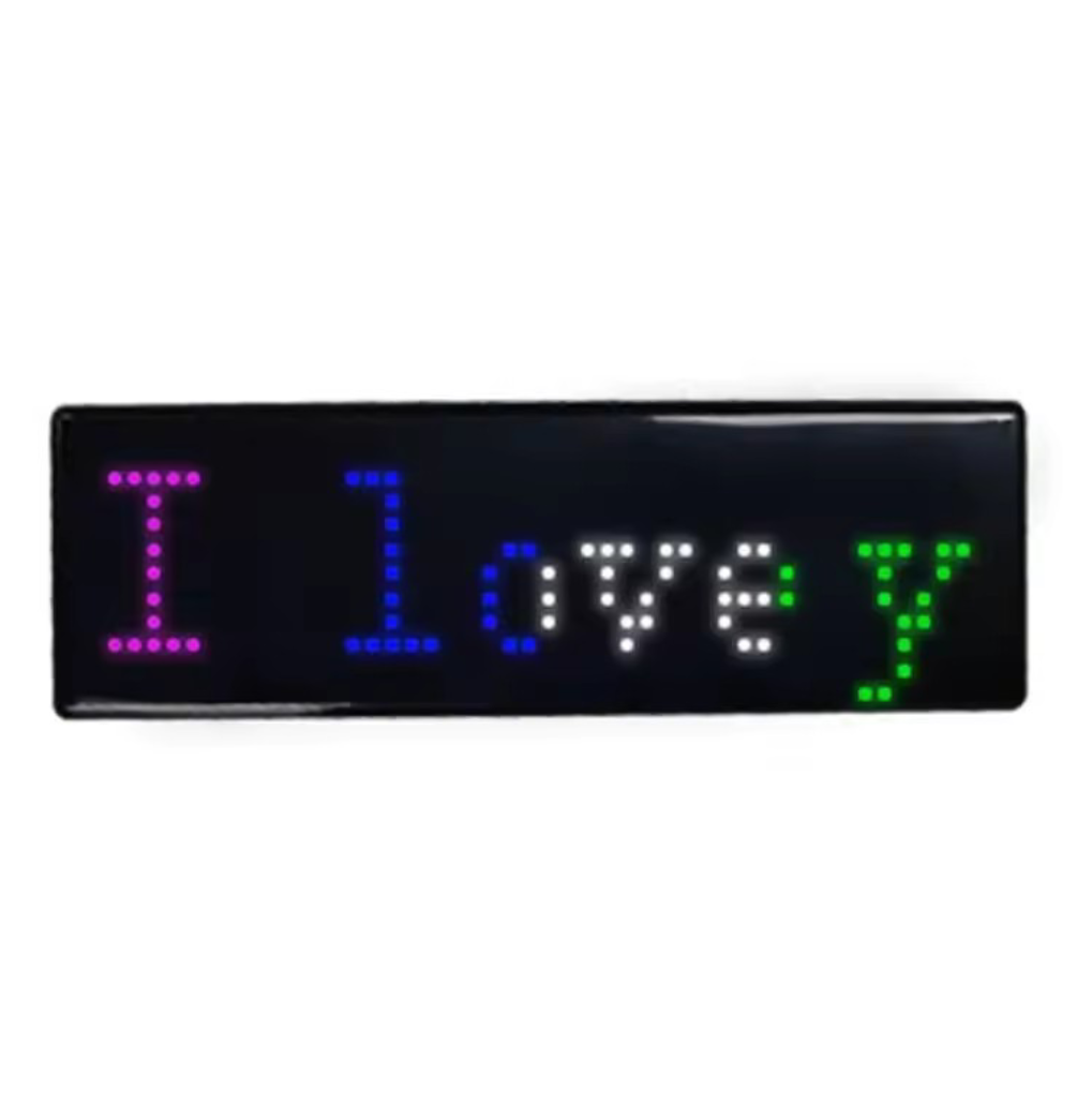 ComfyCar™ Rechargeable Programmable Bluetooth LED Badge