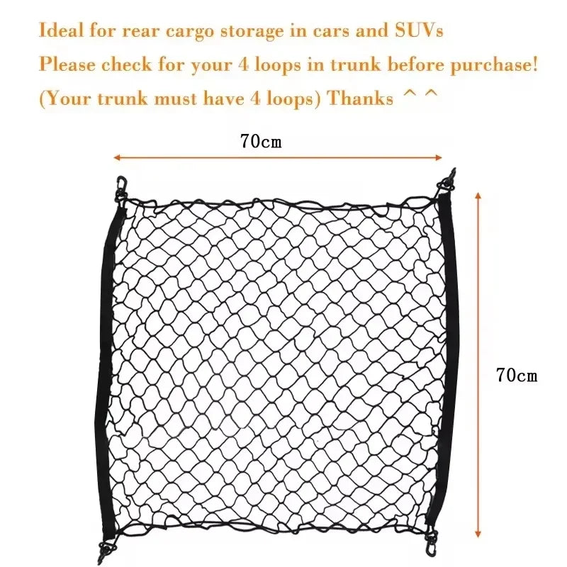 Car Trunk Net For Toyota RAV4 XA50 2019-2024 2020 2021 2022 Boot Luggage Mesh Nylon Bag Storage Rear Back Cargo Car Accessories