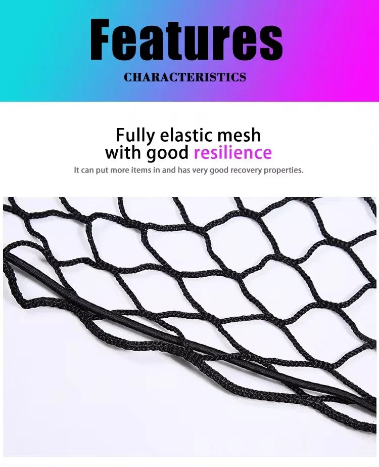 Car Trunk Net For Toyota RAV4 XA50 2019-2024 2020 2021 2022 Boot Luggage Mesh Nylon Bag Storage Rear Back Cargo Car Accessories