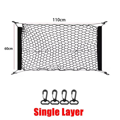 Car Trunk Net For Toyota RAV4 XA50 2019-2024 2020 2021 2022 Boot Luggage Mesh Nylon Bag Storage Rear Back Cargo Car Accessories