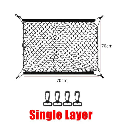 Car Trunk Net For Toyota RAV4 XA50 2019-2024 2020 2021 2022 Boot Luggage Mesh Nylon Bag Storage Rear Back Cargo Car Accessories