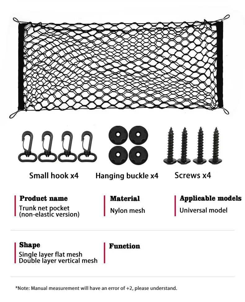 Car Trunk Net For Toyota RAV4 XA50 2019-2024 2020 2021 2022 Boot Luggage Mesh Nylon Bag Storage Rear Back Cargo Car Accessories