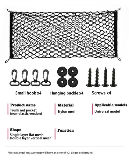 Car Trunk Net For Toyota RAV4 XA50 2019-2024 2020 2021 2022 Boot Luggage Mesh Nylon Bag Storage Rear Back Cargo Car Accessories